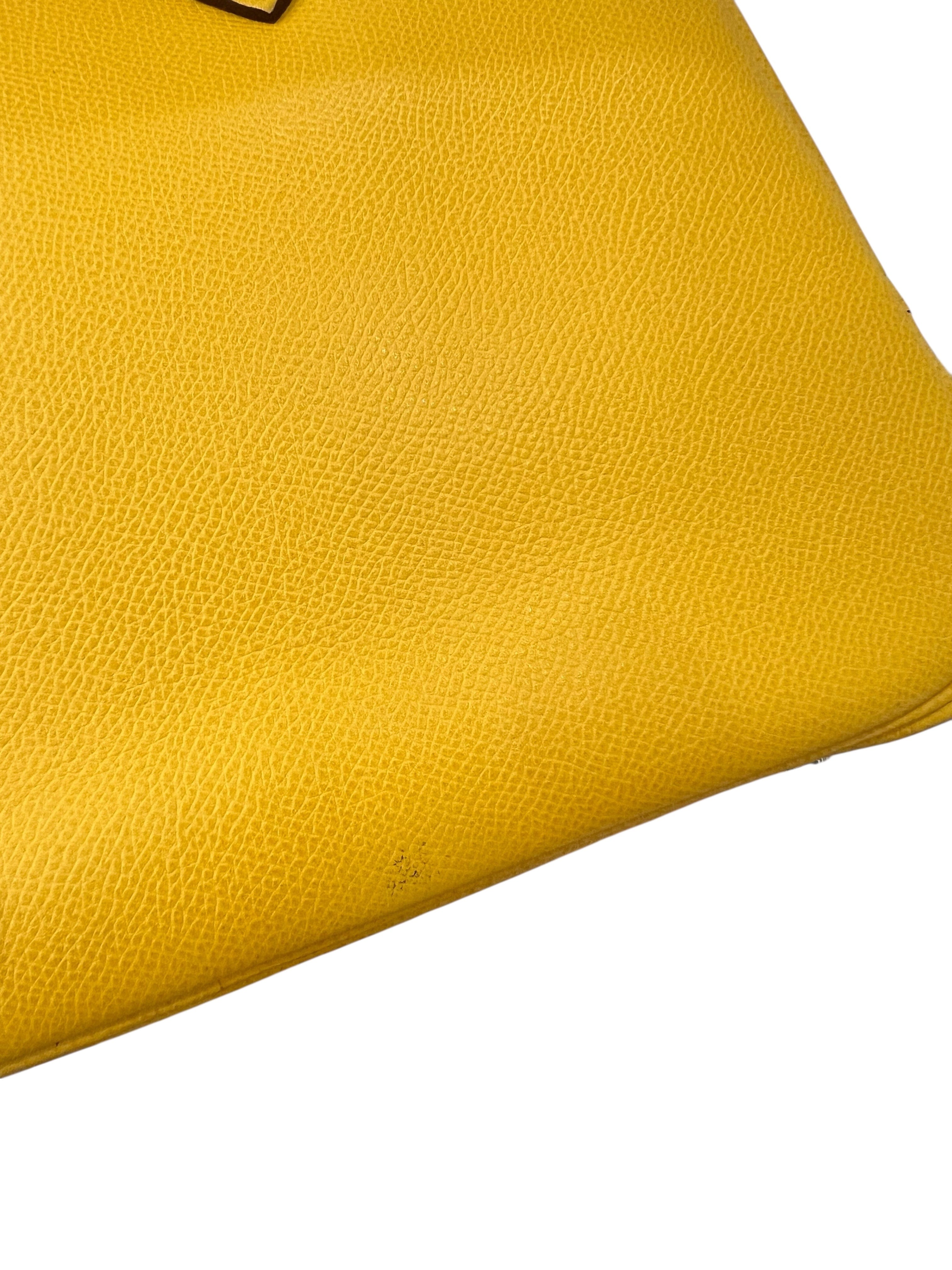 Luxury Promise Hermes Plume 28 Soliel Epsom PHW #A square Y1997 SKCH4086