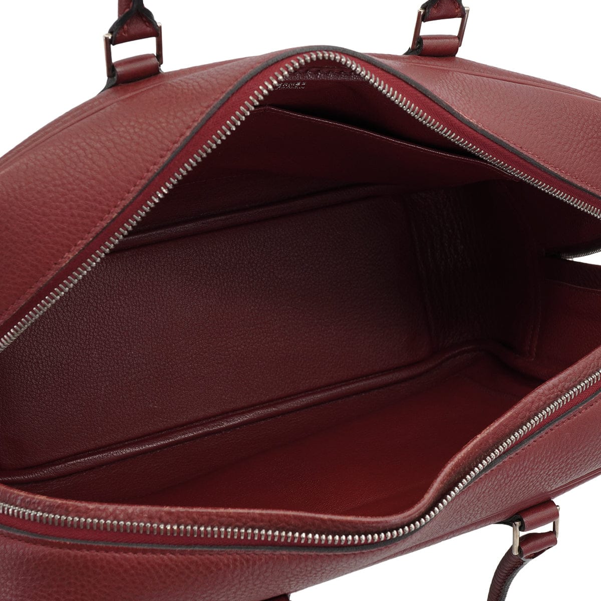 LUXURY PROMISE HERMES PLUME 32 ROUGE H TOGO HAND BAG 1999 SQUARE C PALLADIUM HARDWARE 90335878