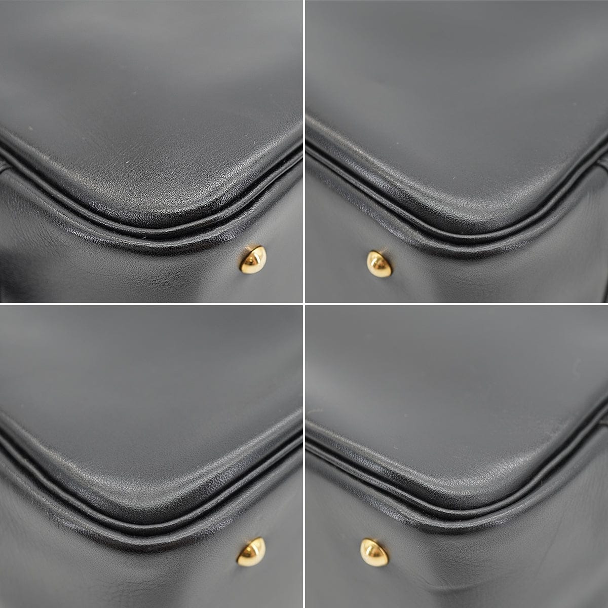 LUXURY PROMISE HERMES PLUME MINI BLACK BOX CALF HAND BAG 1993 CIRCLE W GOLD HARDWARE 90335574
