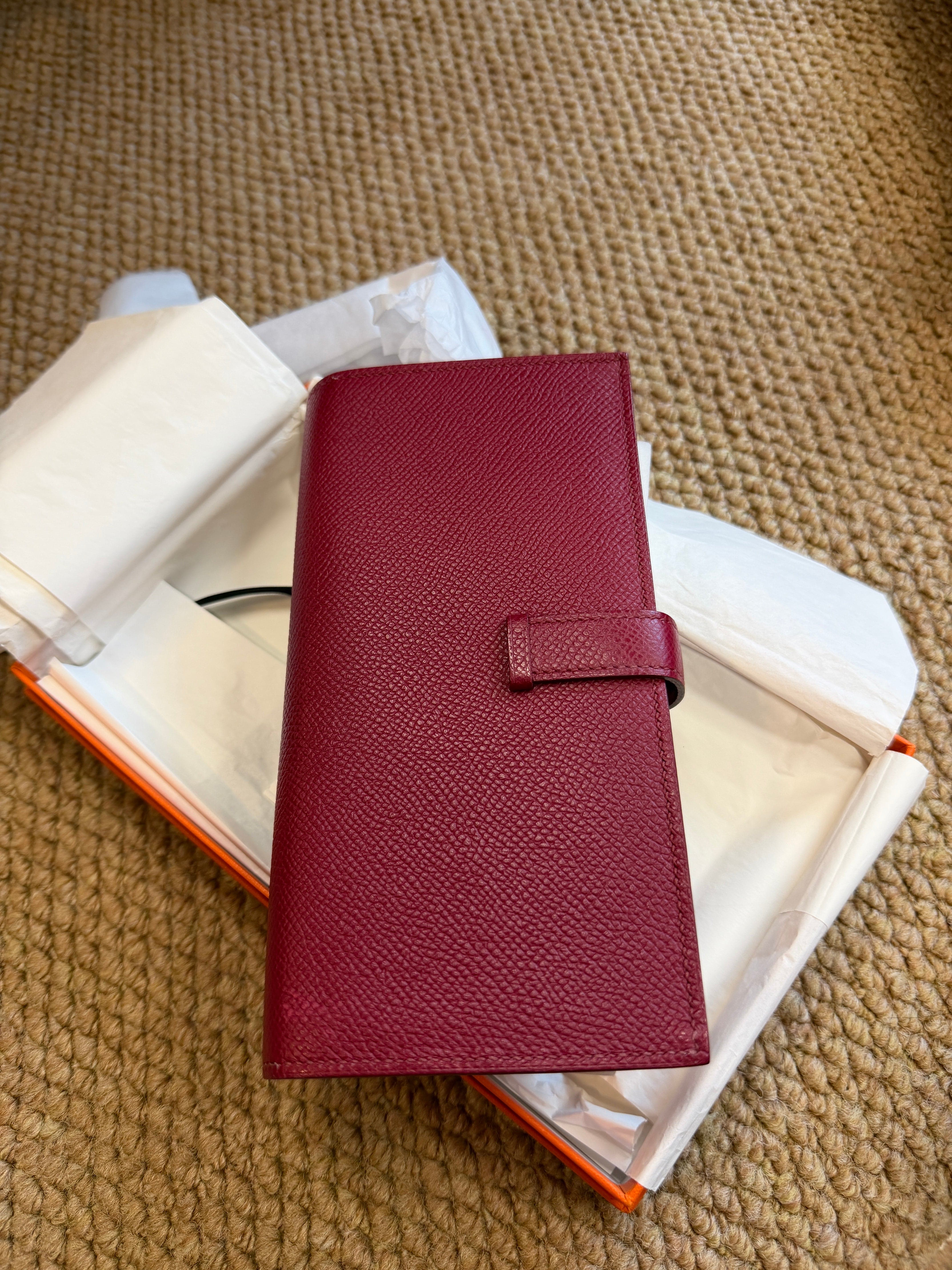 Luxury Promise Hermès Roulis 23 Rose Purple Epsom Leather
