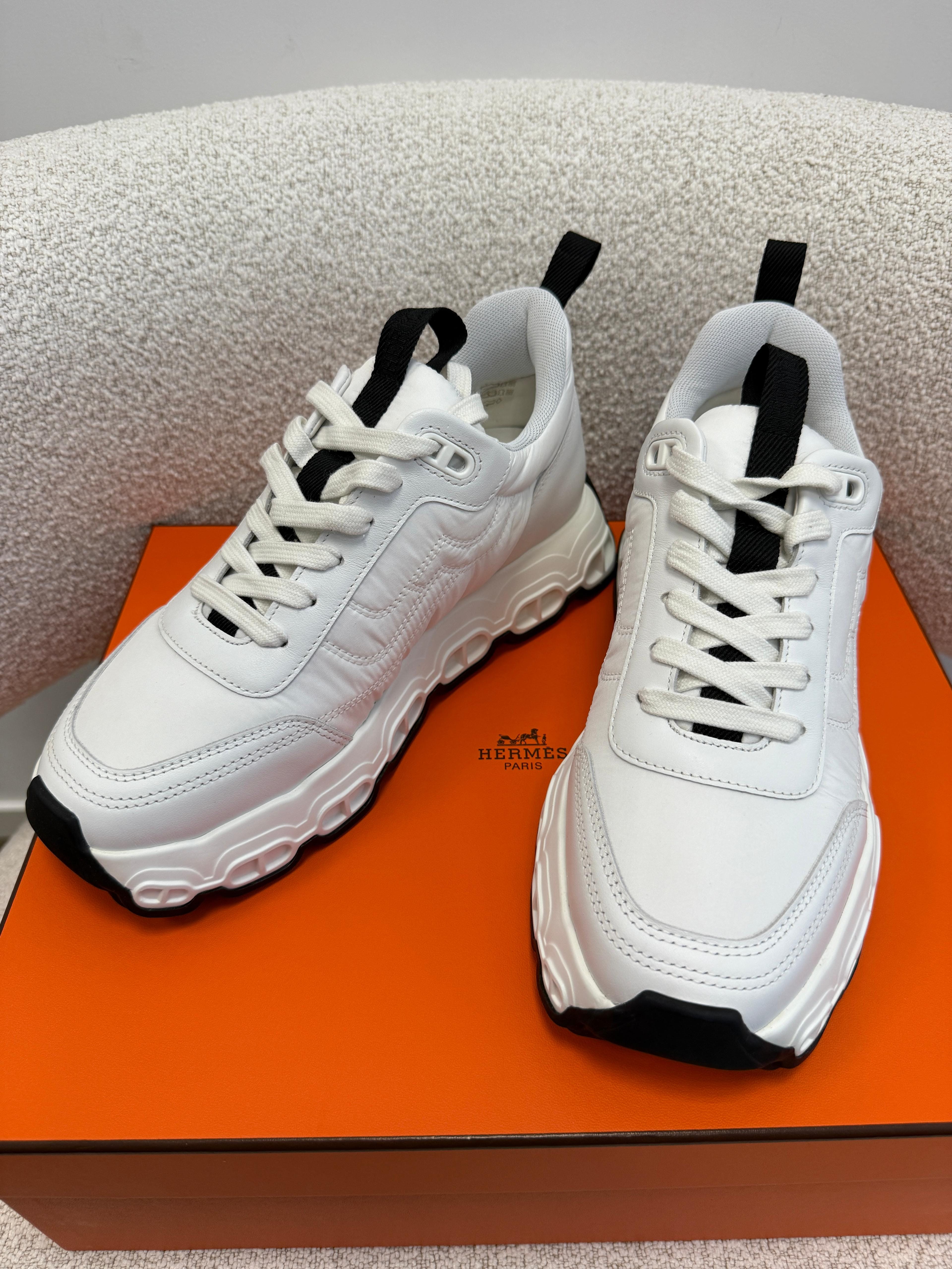 Luxury Promise *HK LOCATED*HERMÈS IMPULSE SNEAKER Blanc- Size 38