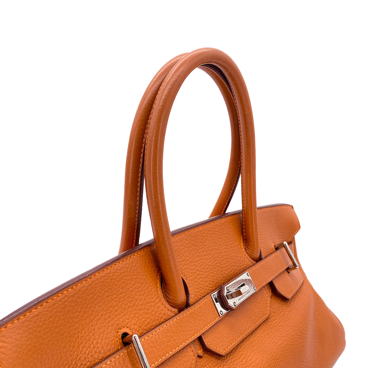 LUXURY PROMISE HERMES SHOULDER BIRKIN 42 POTIRON ORANGE TAURILLON CLEMENCE HAND BAG □I PALLADIUM HARDWARE 90285747