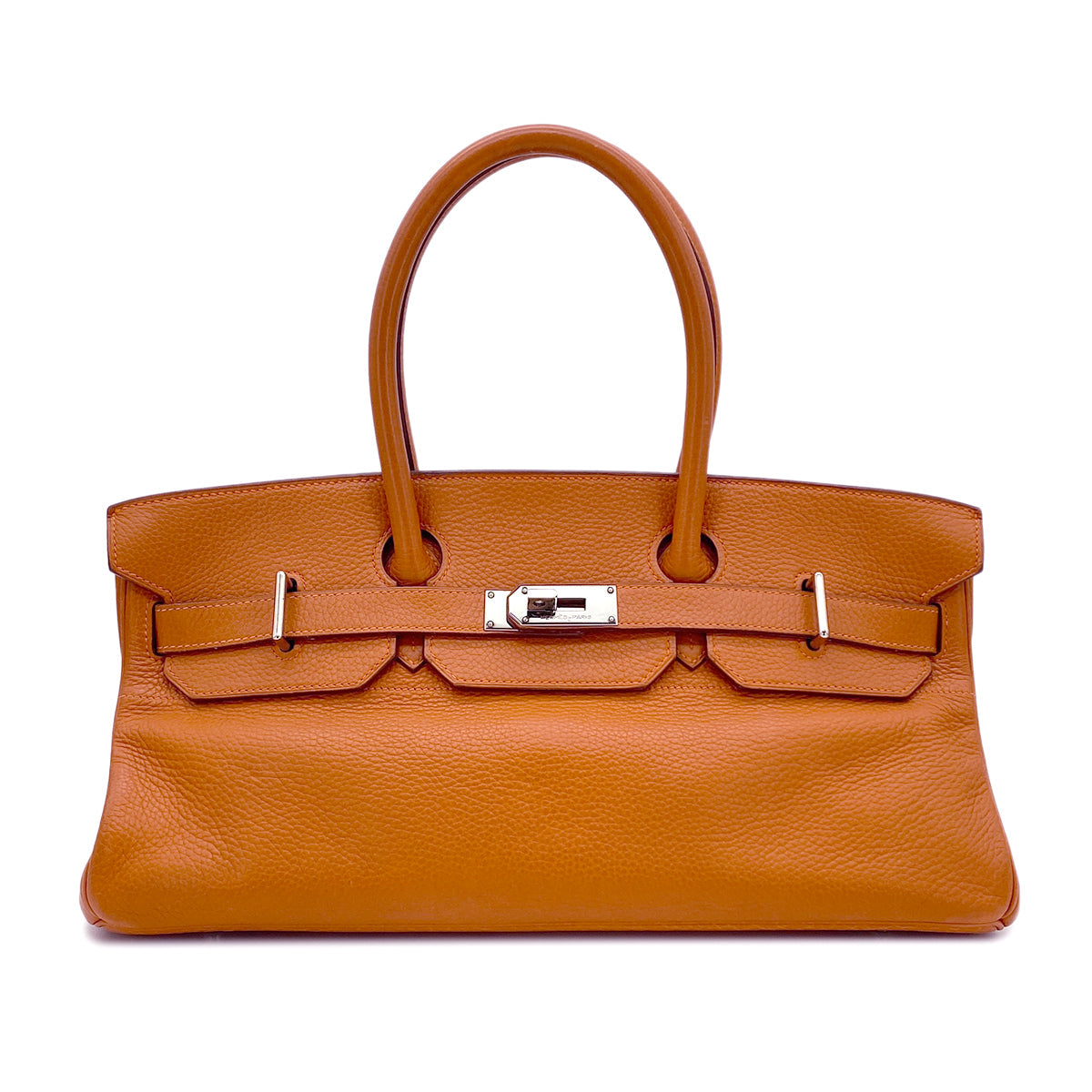 LUXURY PROMISE HERMES SHOULDER BIRKIN 42 POTIRON ORANGE TAURILLON CLEMENCE HAND BAG □I PALLADIUM HARDWARE 90285747