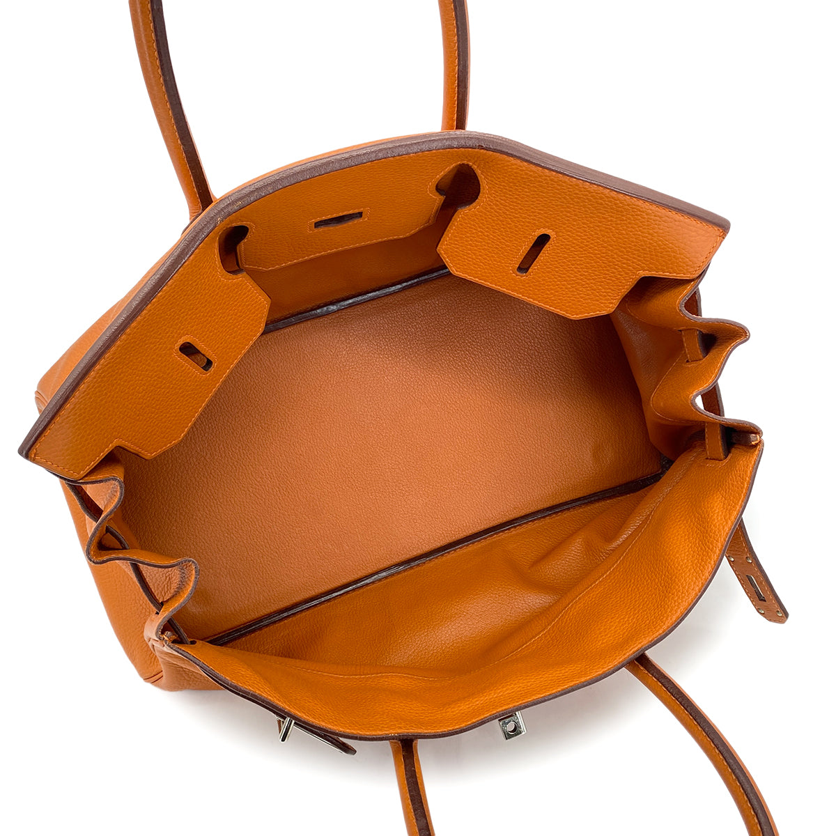 LUXURY PROMISE HERMES SHOULDER BIRKIN 42 POTIRON ORANGE TAURILLON CLEMENCE HAND BAG □I PALLADIUM HARDWARE 90285747