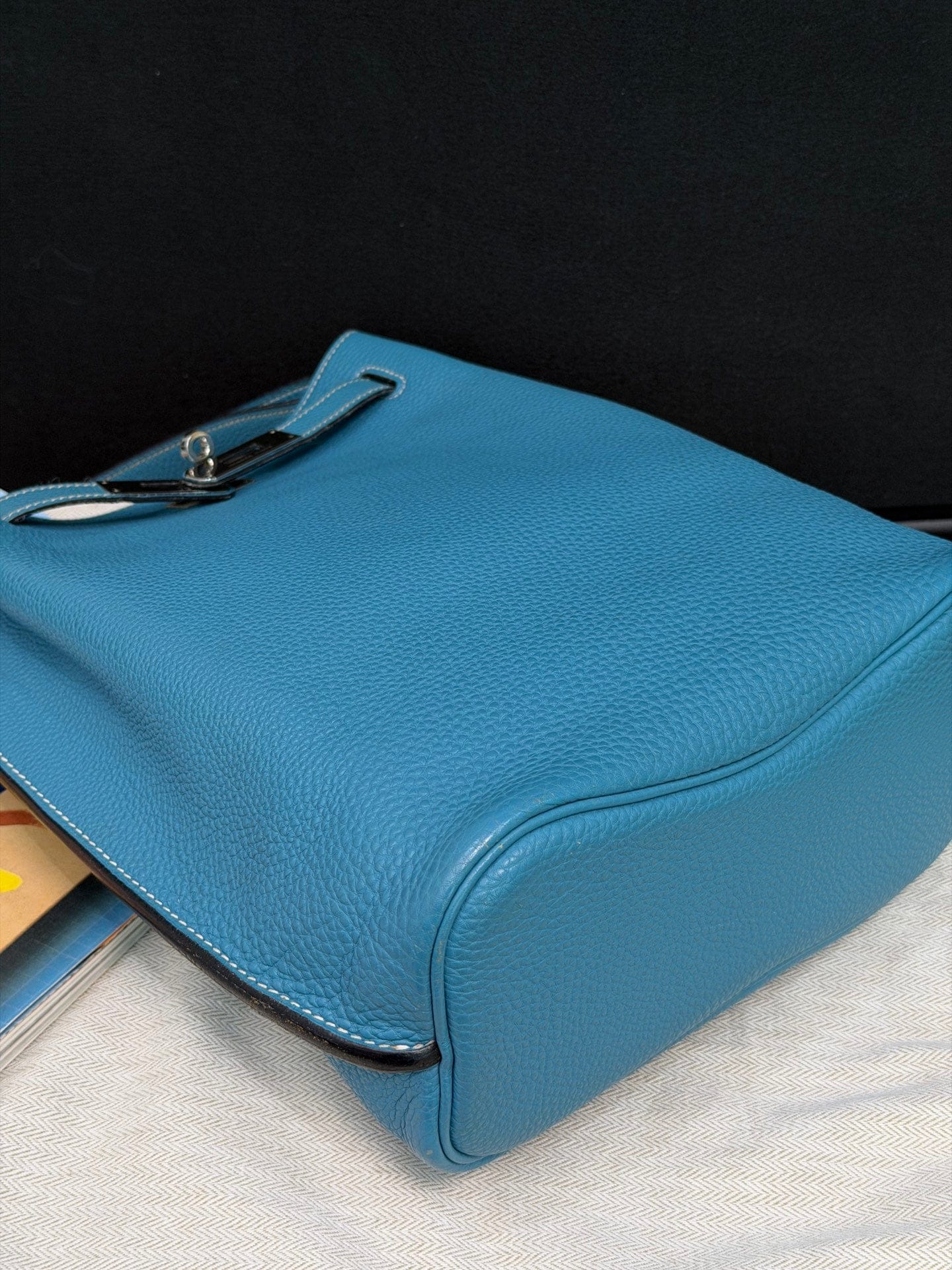 LUXURY PROMISE Hermès So Kelly 22 Bleu Jean Epsom Palladium Hardware (L Stamp) – Pristine Original Condition