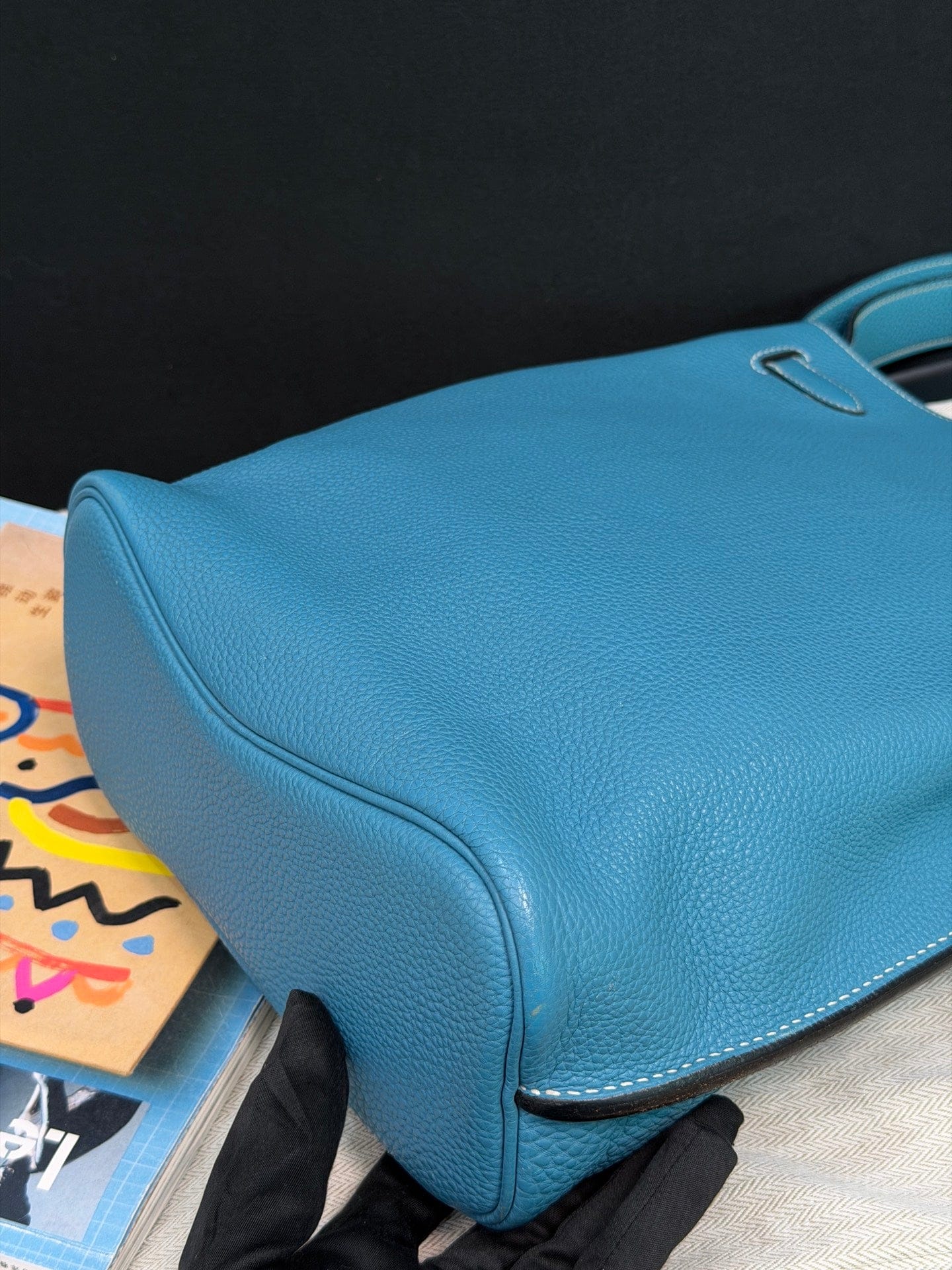 LUXURY PROMISE Hermès So Kelly 22 Bleu Jean Epsom Palladium Hardware (L Stamp) – Pristine Original Condition