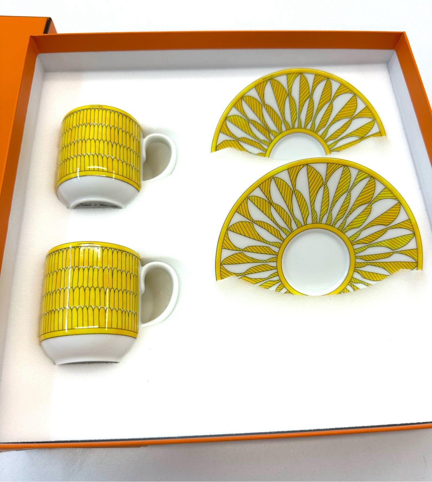 Luxury Promise Hermès "Soleil d'Hermès" Coffee Cup & Saucer Set