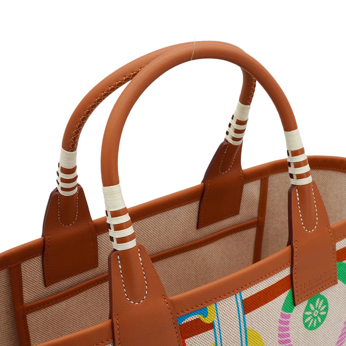 LUXURY PROMISE HERMES STEEPLE 25 CLIC CLAC PANOPLIE EQUESTRE CUIVRE LIME ECURU GOLD TOILE H VEAU SWIFT HAND BAG 2022 U STAMP PALLADIUM HARDWARE 90342726