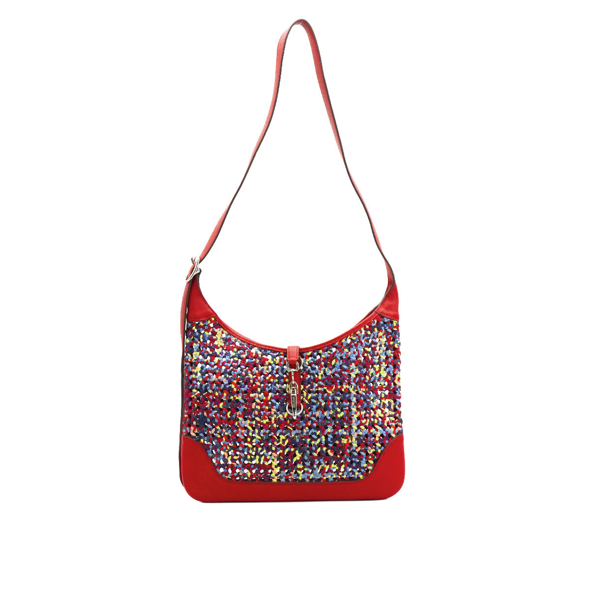 LUXURY PROMISE HERMES TRIM 31 SILKY ROUGE PIMENT SILK VEAU SWIFT SHOULDER BAG 2020 Y STAMP PALLADIUM HARDWARE 90342729
