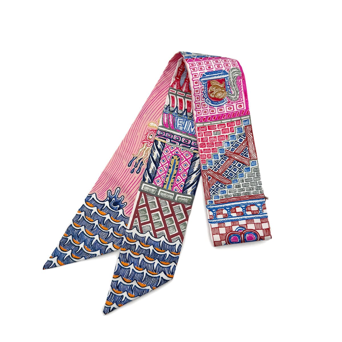 LUXURY PROMISE HERMES TWILLY SUPER SILK QUEST SCARF MULTICOLOR SILK 90295840