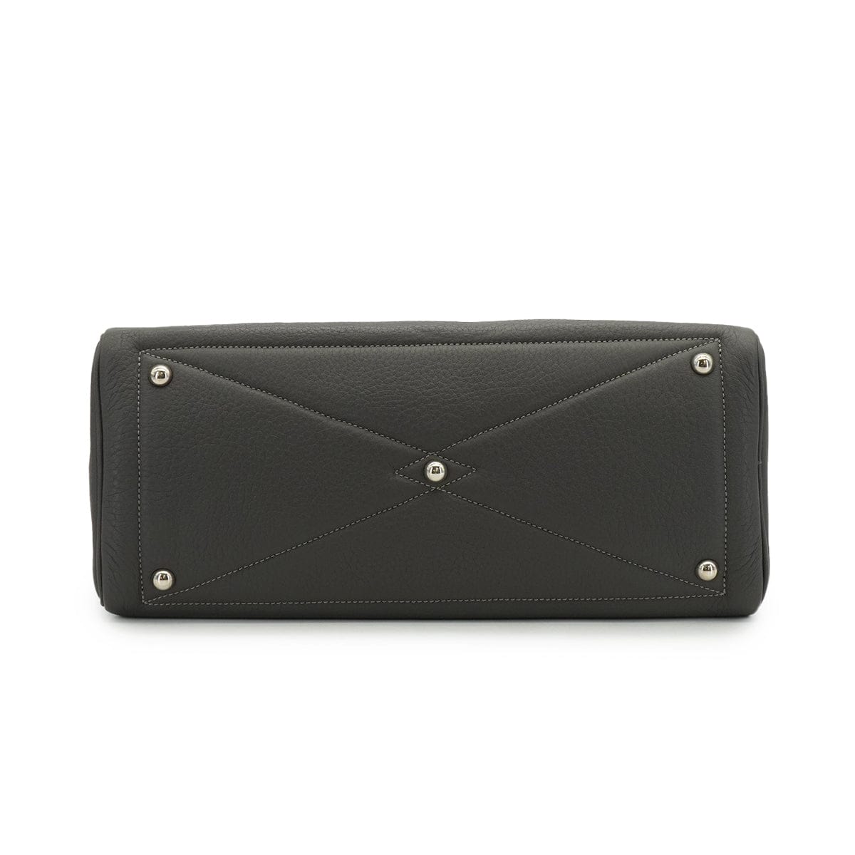 HERMES VICTORIA 35 GRAPHITE TAURILLON CLEMENCE HAND BAG 2008 SQUARE L PALLADIUM HARDWARE 90335140