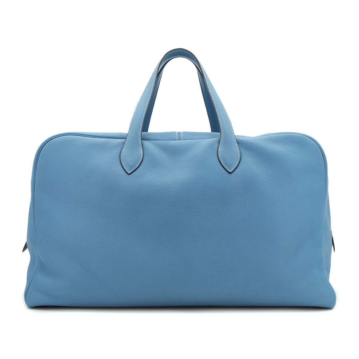 LUXURY PROMISE HERMES VICTORIA 50 BLUE JEAN TAURILLON CLEMENCE HAND BAG □C SHW 90304031