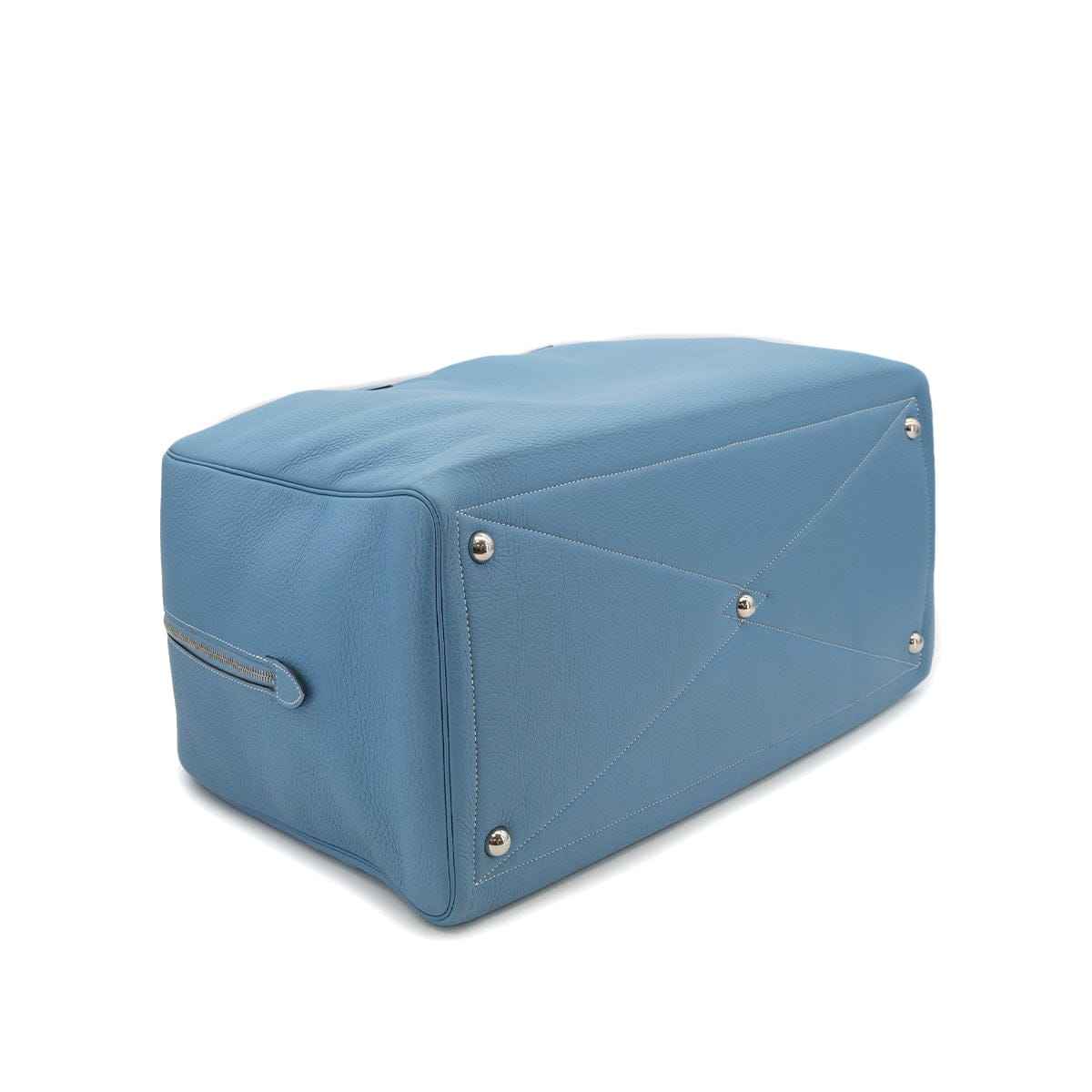 LUXURY PROMISE HERMES VICTORIA 50 BLUE JEAN TAURILLON CLEMENCE HAND BAG □C SHW 90304031