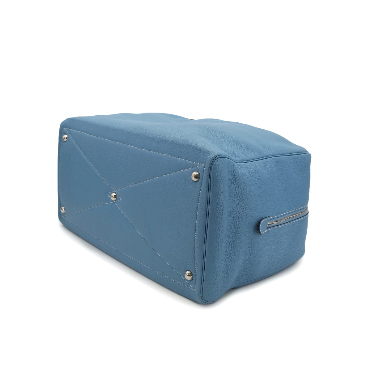 LUXURY PROMISE HERMES VICTORIA 50 BLUE JEAN TAURILLON CLEMENCE HAND BAG □C SHW 90304031