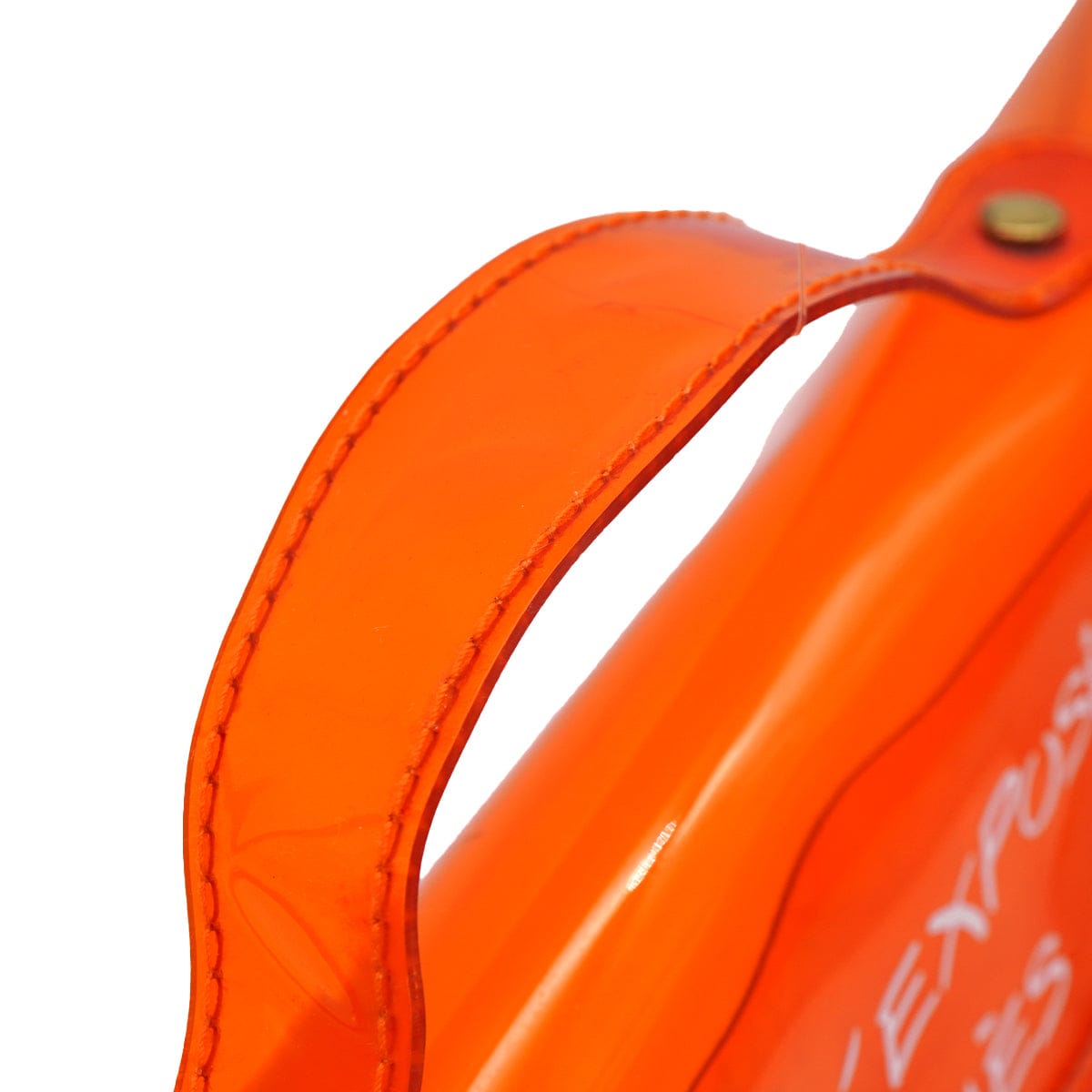 LUXURY PROMISE HERMES VINYL KELLY SOUVENIRDEL' EXPOSITION 1998 ORANGE VINYL HAND BAG 90340380