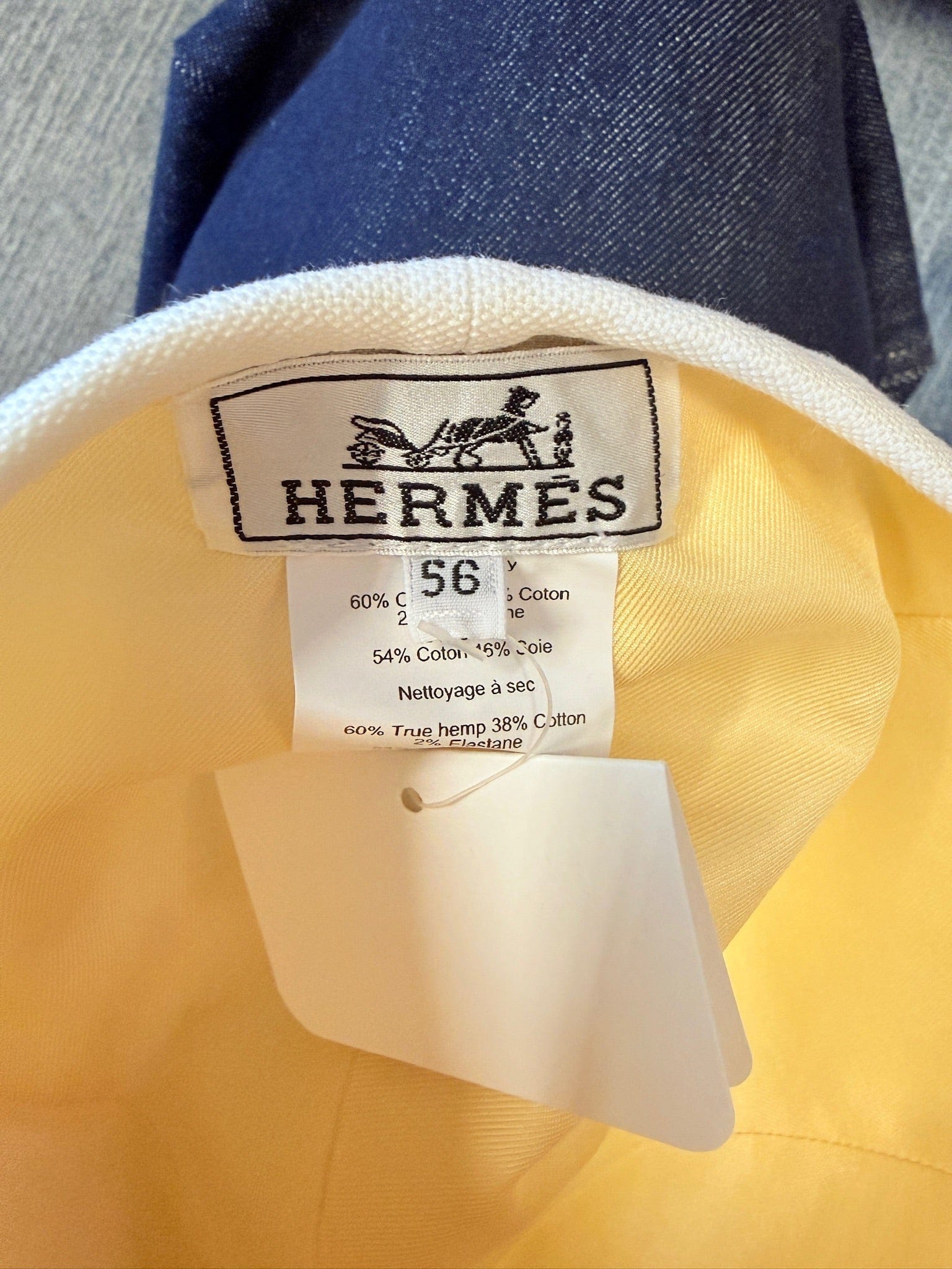 Luxury Promise Hermès white hat new size 56