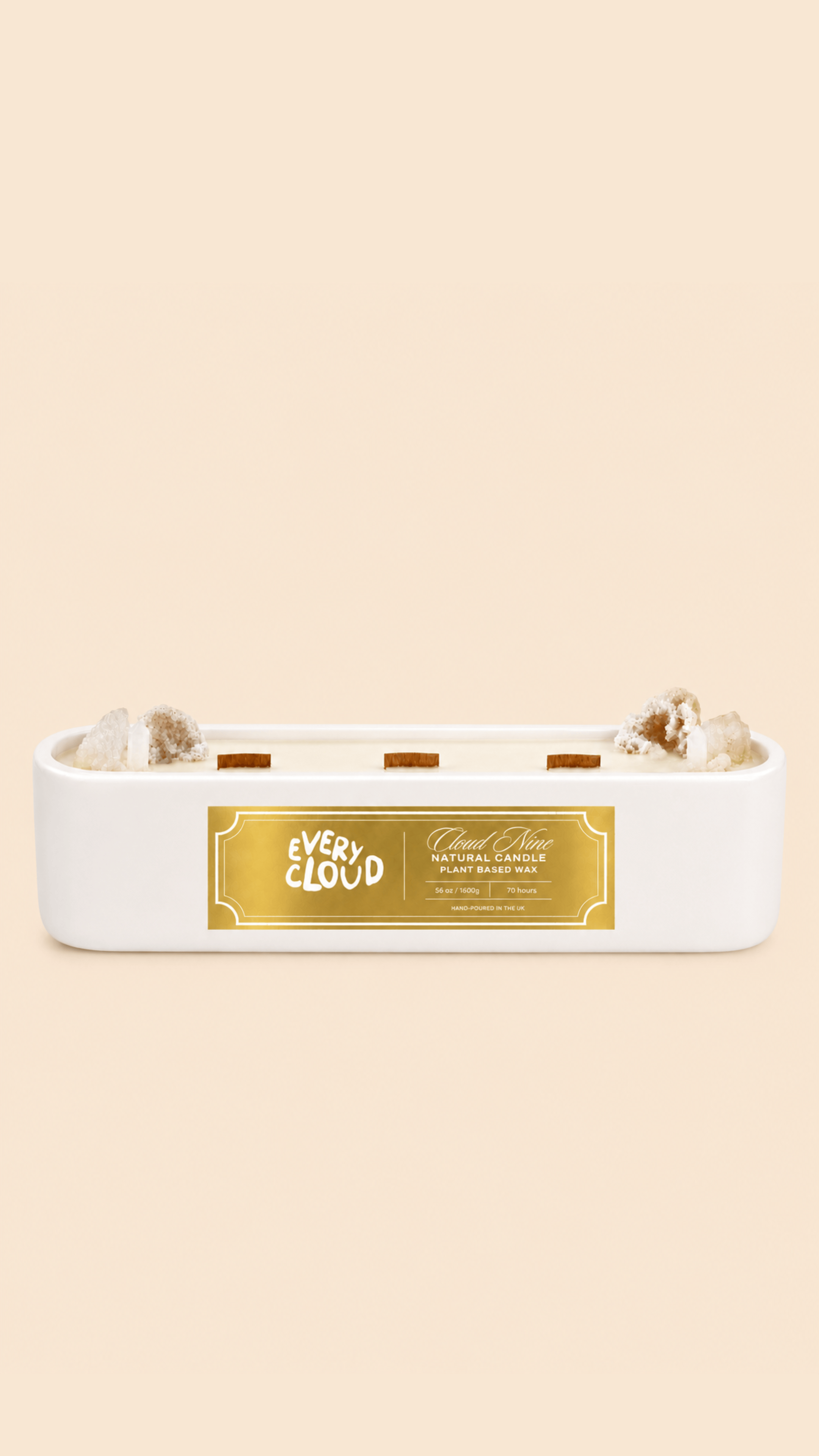 Luxury Promise Cloud Nine White Large Baguette Candle AGC3844