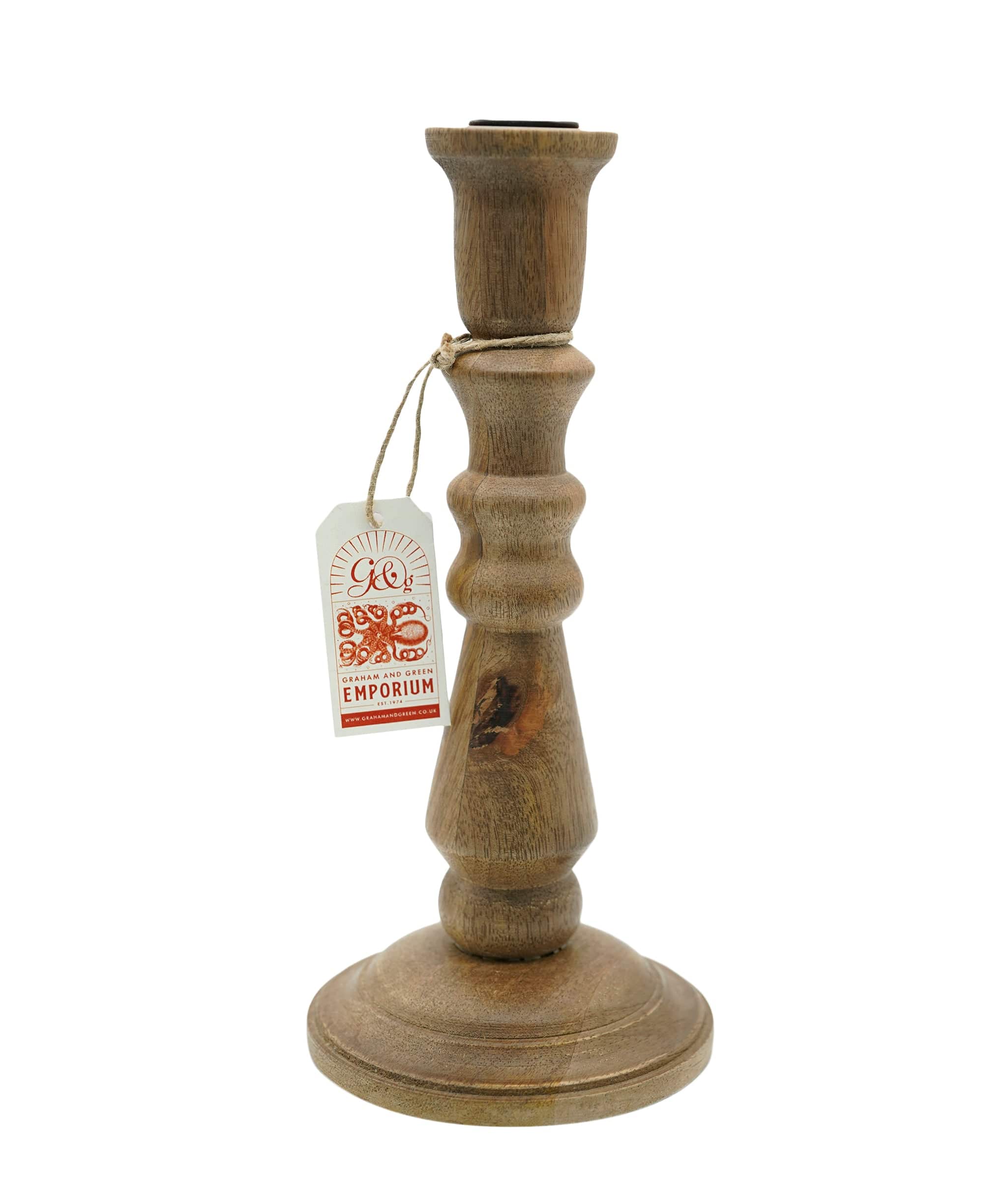 Luxury Promise LARGE NATURAL WOOD CANDLE STICK - APL0013