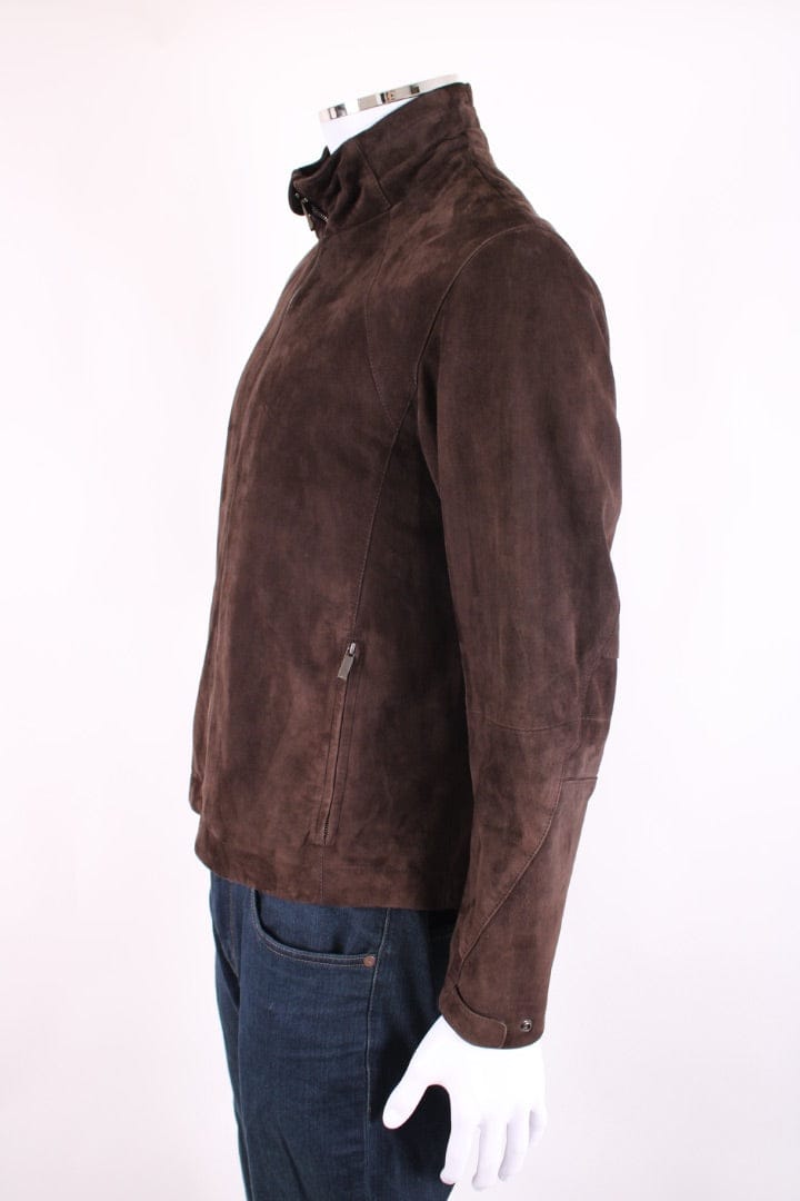 LUXURY PROMISE Zegna Sport Suede Jacket Brown M