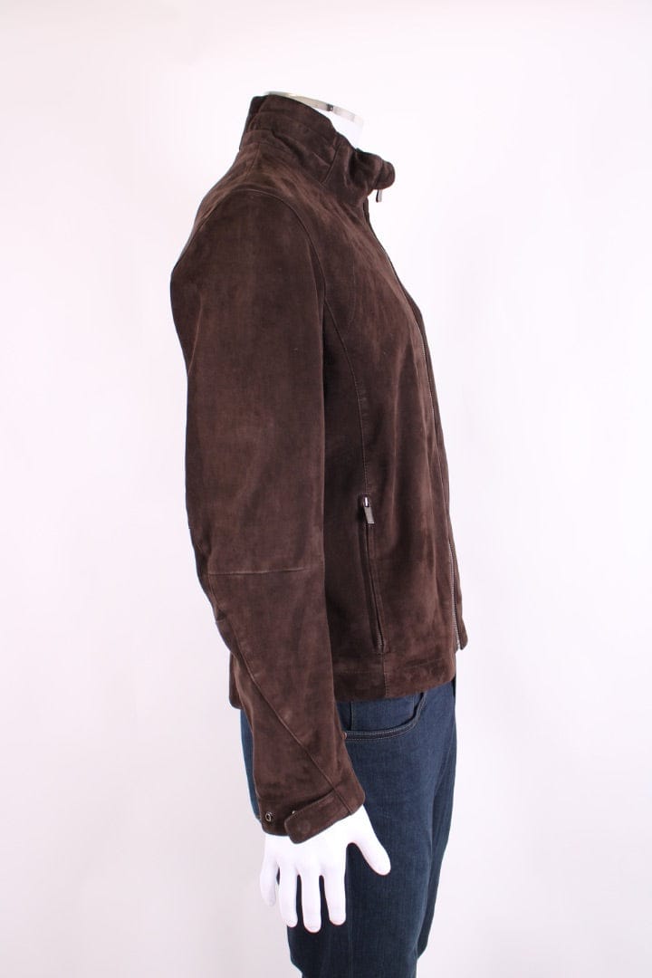 LUXURY PROMISE Zegna Sport Suede Jacket Brown M