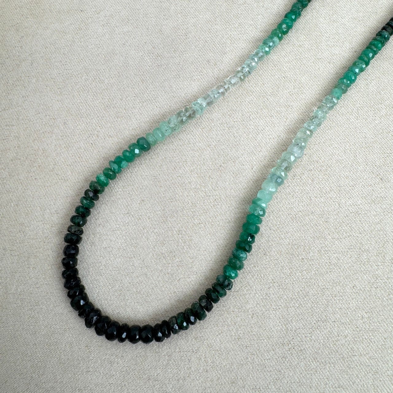 Luxury Promise Japan 42946 SV925 Emerald Necklace E 13.3g