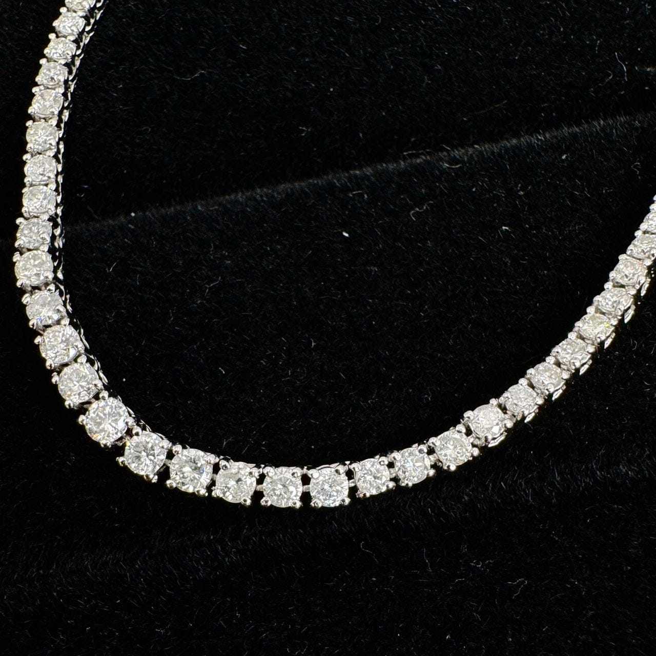 Luxury Promise Japan 47288 Pt900 Diamond Necklace D10.00 28.7g