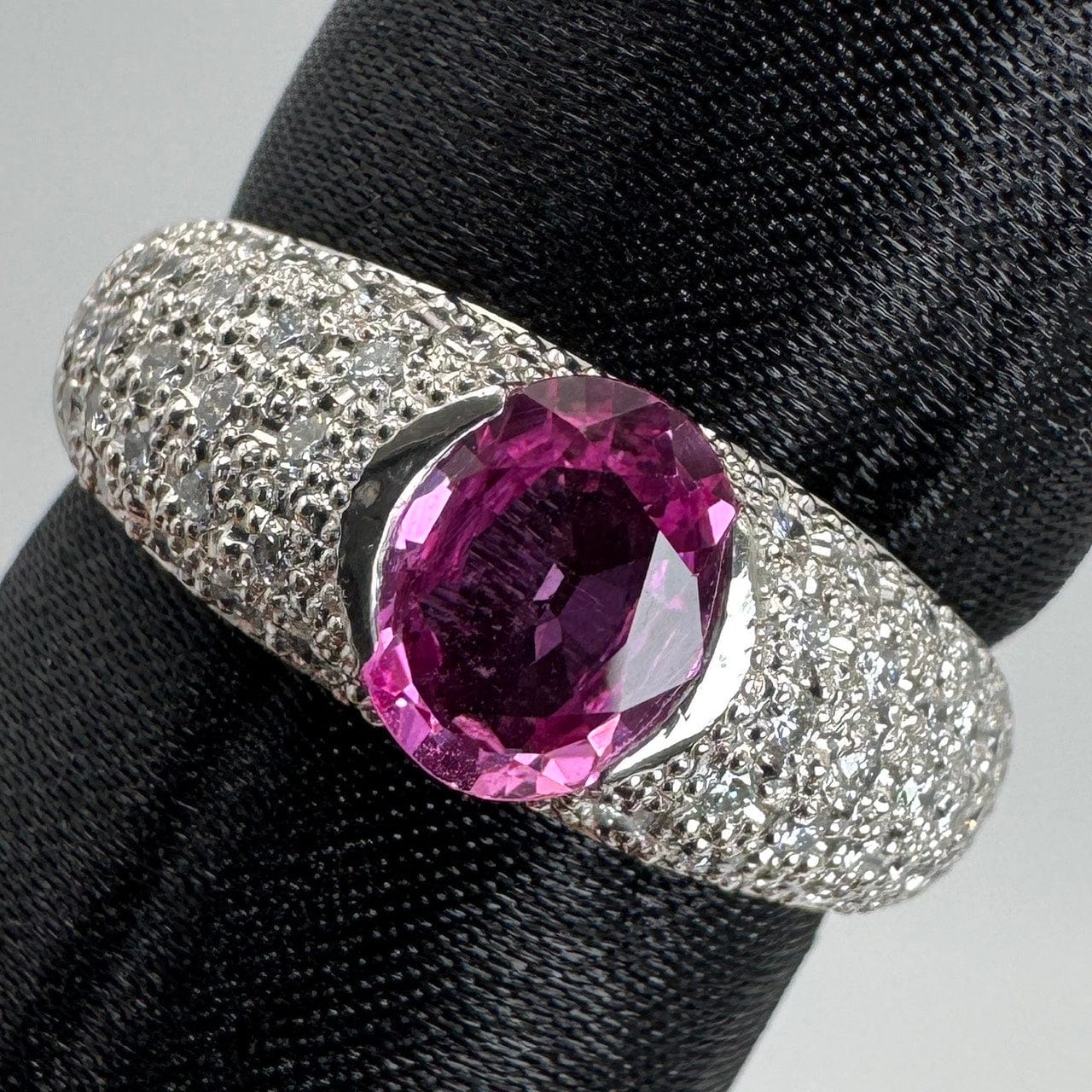 Luxury Promise Japan 48076 Pt900 Pink Sapphire Ring 1.23 0.34 7.4g Sorting