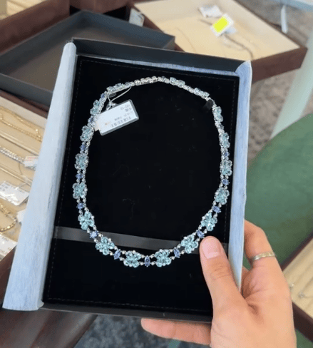 Luxury Promise Japan 48824 TASAKI K18WG Necklace AQ42.22 TNZ14.34 D2.88 57.2 Medium Mirror