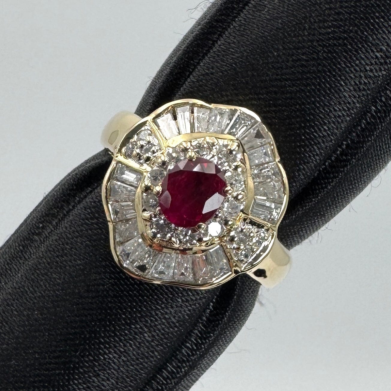Luxury Promise Japan 48986 K18 Ruby Ring R0.45 D0.7 4.7