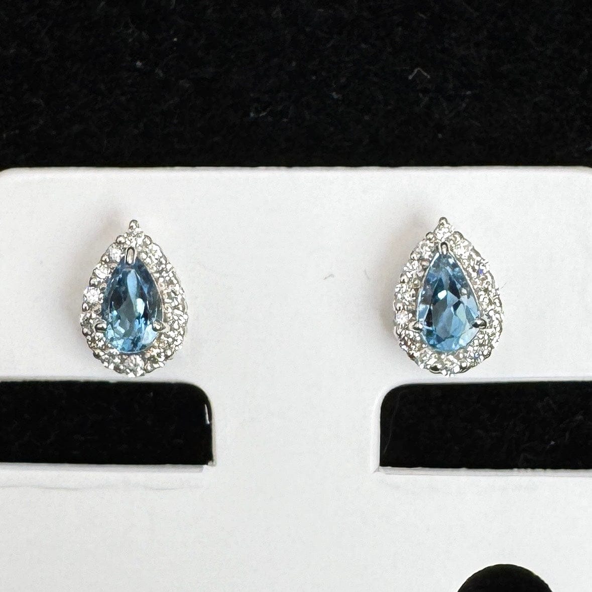 Luxury Promise Japan 49151 Pt900 Aquamarine Pierce AQ0.15*2 D0.06*2 1.5g