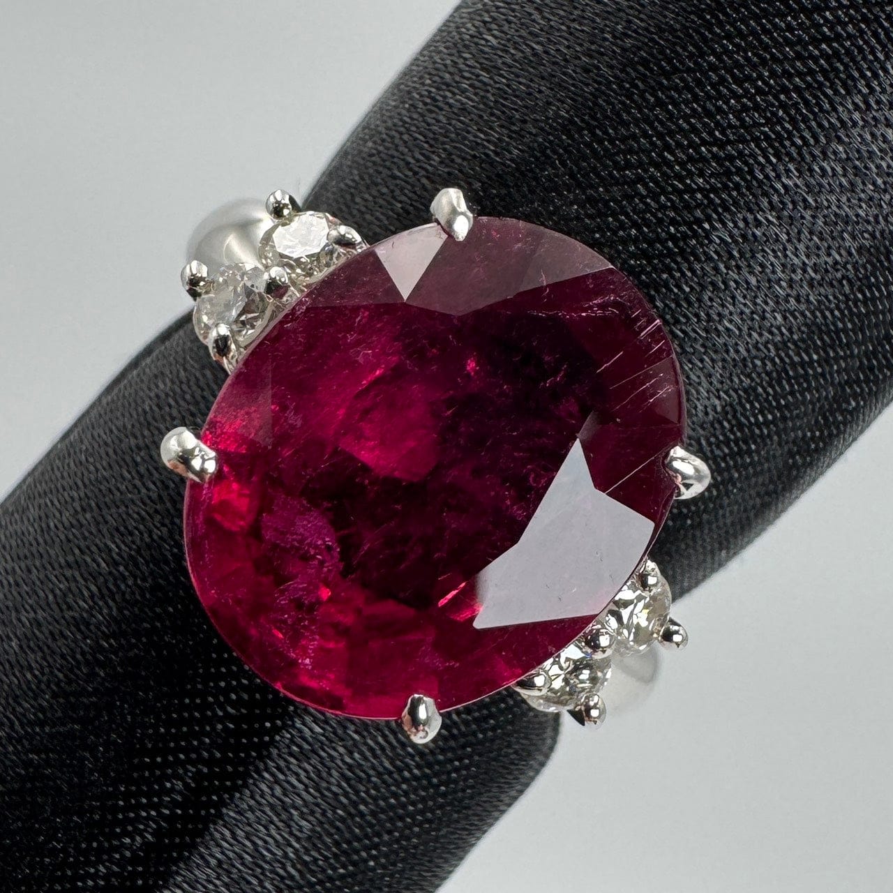 Luxury Promise Japan 49184 Pt900 Rubelite Ring RU5.34 D0.28 8.3g Sorting