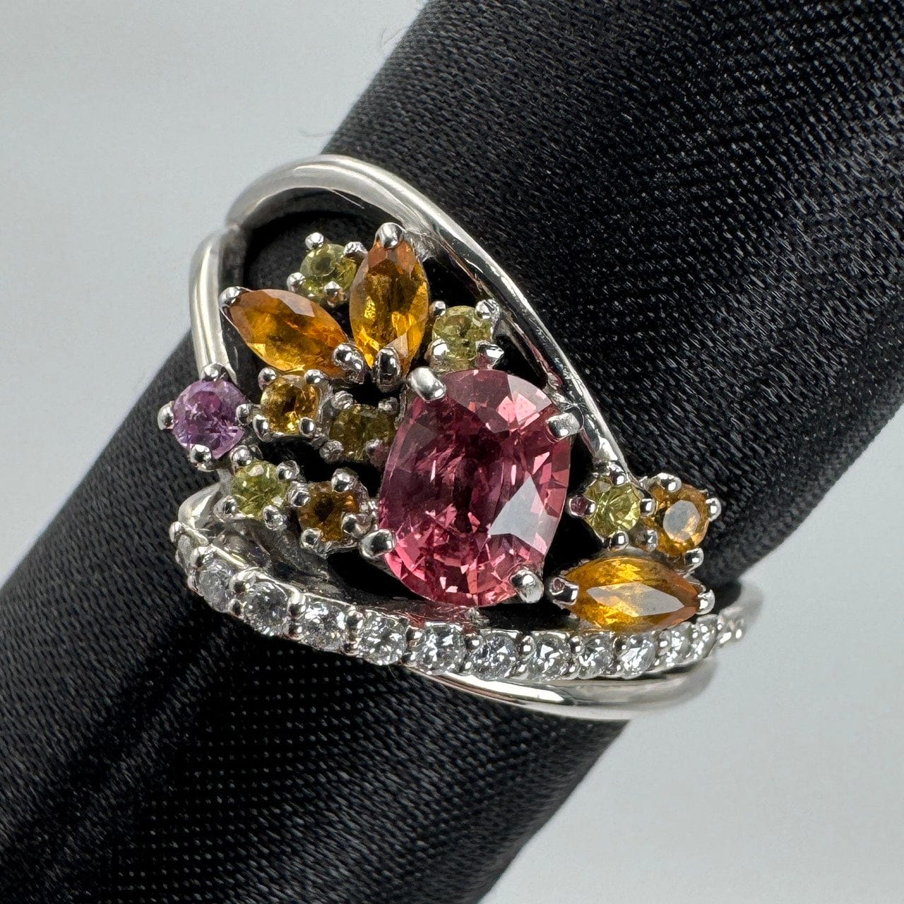 Luxury Promise Japan 49487 Pt900 Sapphire Ring 0.81 D0.12 CS0.25 6.4g Medium