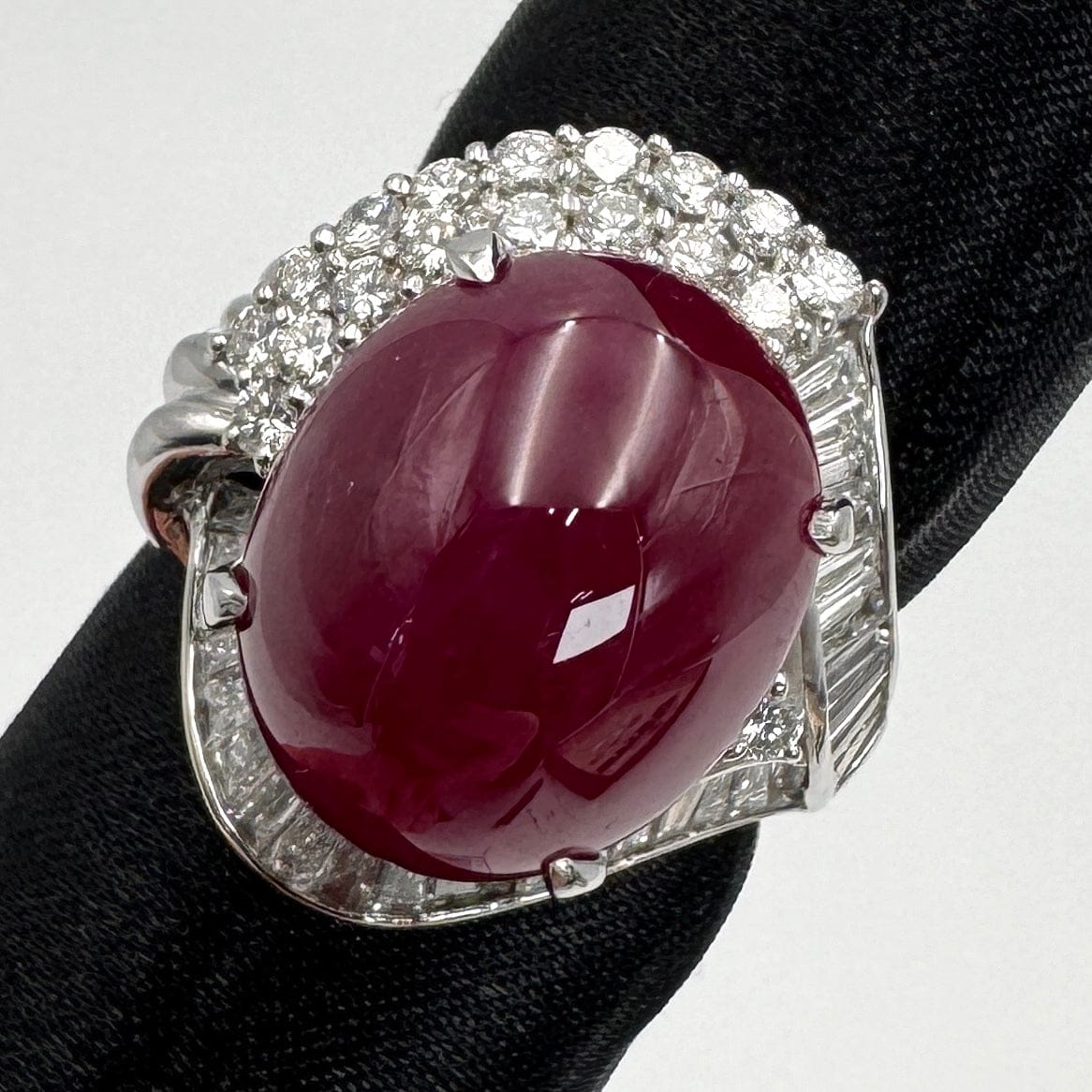 Luxury Promise Japan 49551 Pt900 Stirbee Ring SR14.75 D1.49 17.6g GRJ