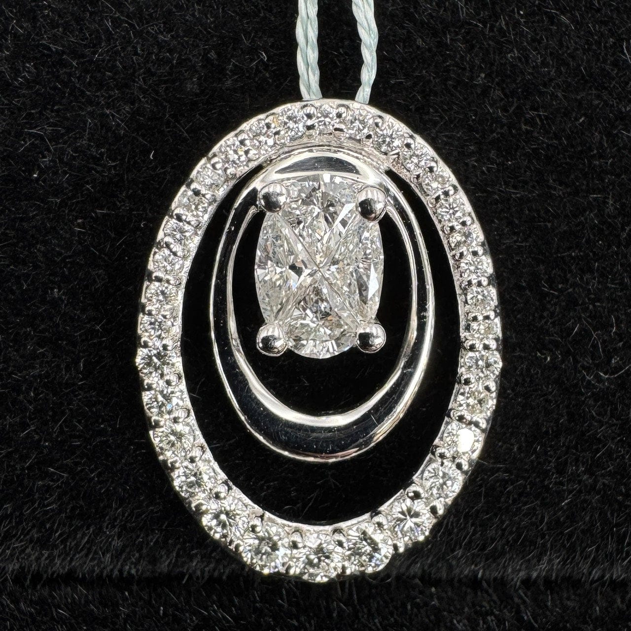 Luxury Promise Japan 49616 K18WG Diamond Pen Top D0.52 2.1g