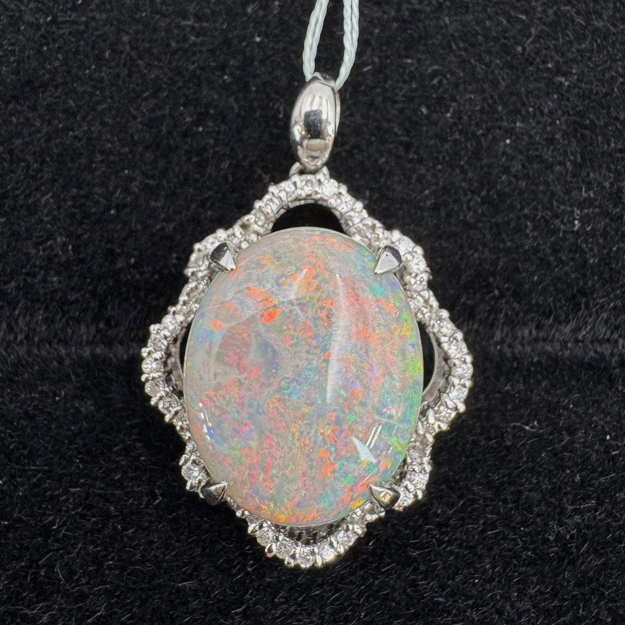 Luxury Promise Japan 49720 Pt900 Opal Pen Top OP8.37 D0.51 7 GRJ So