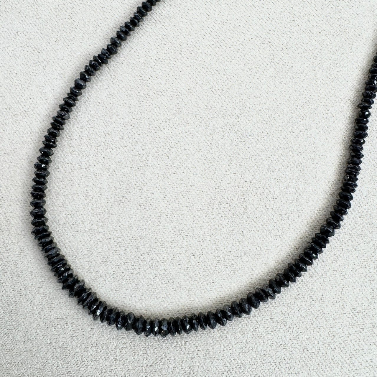 Luxury Promise Japan 50007 Sterling Silver Black Diamond Necklace BD approx. 15-15.5ct 5.6g