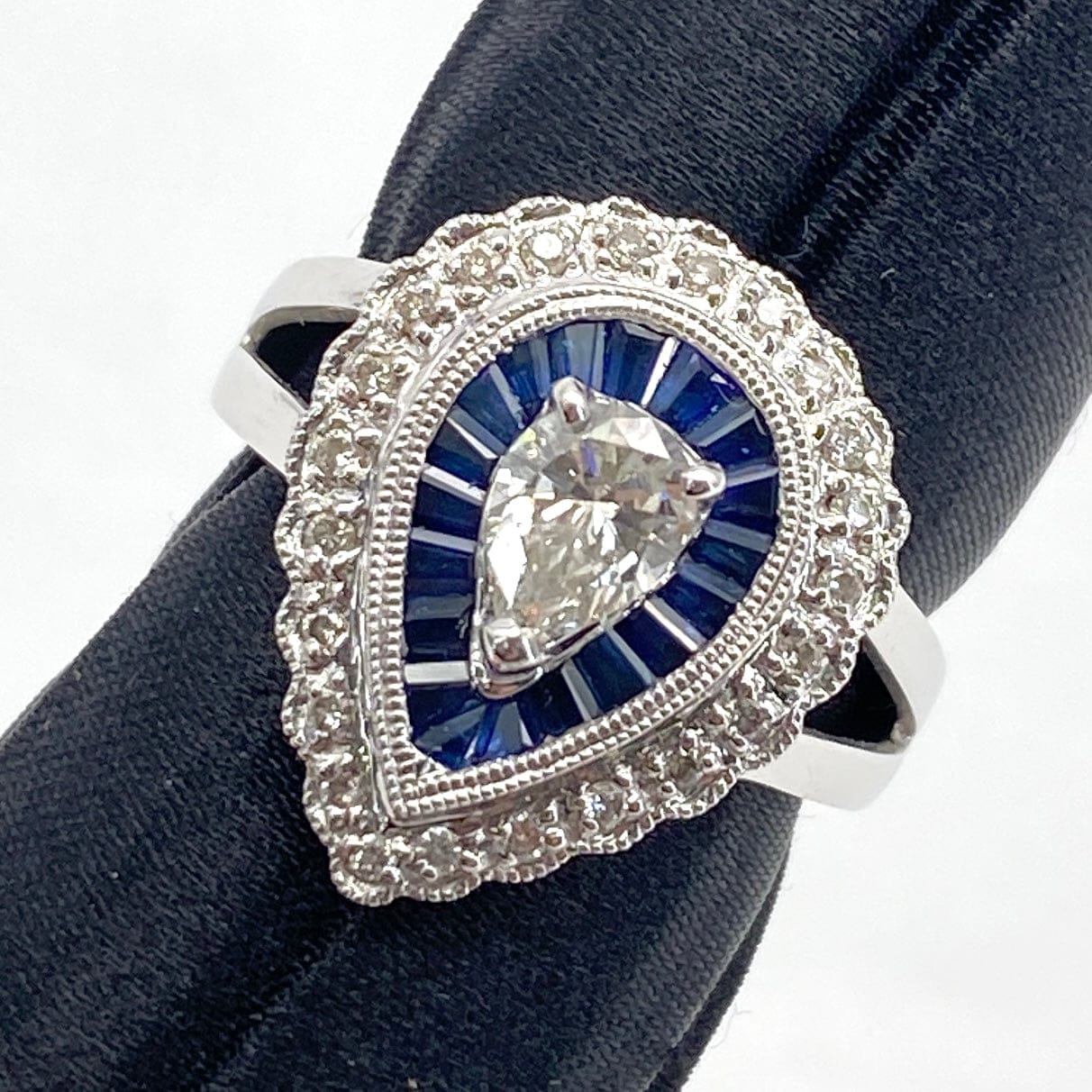 Luxury Promise Japan 750 Diamond Ring D0.421 S0.85 D0.18 5.4g US6 53968