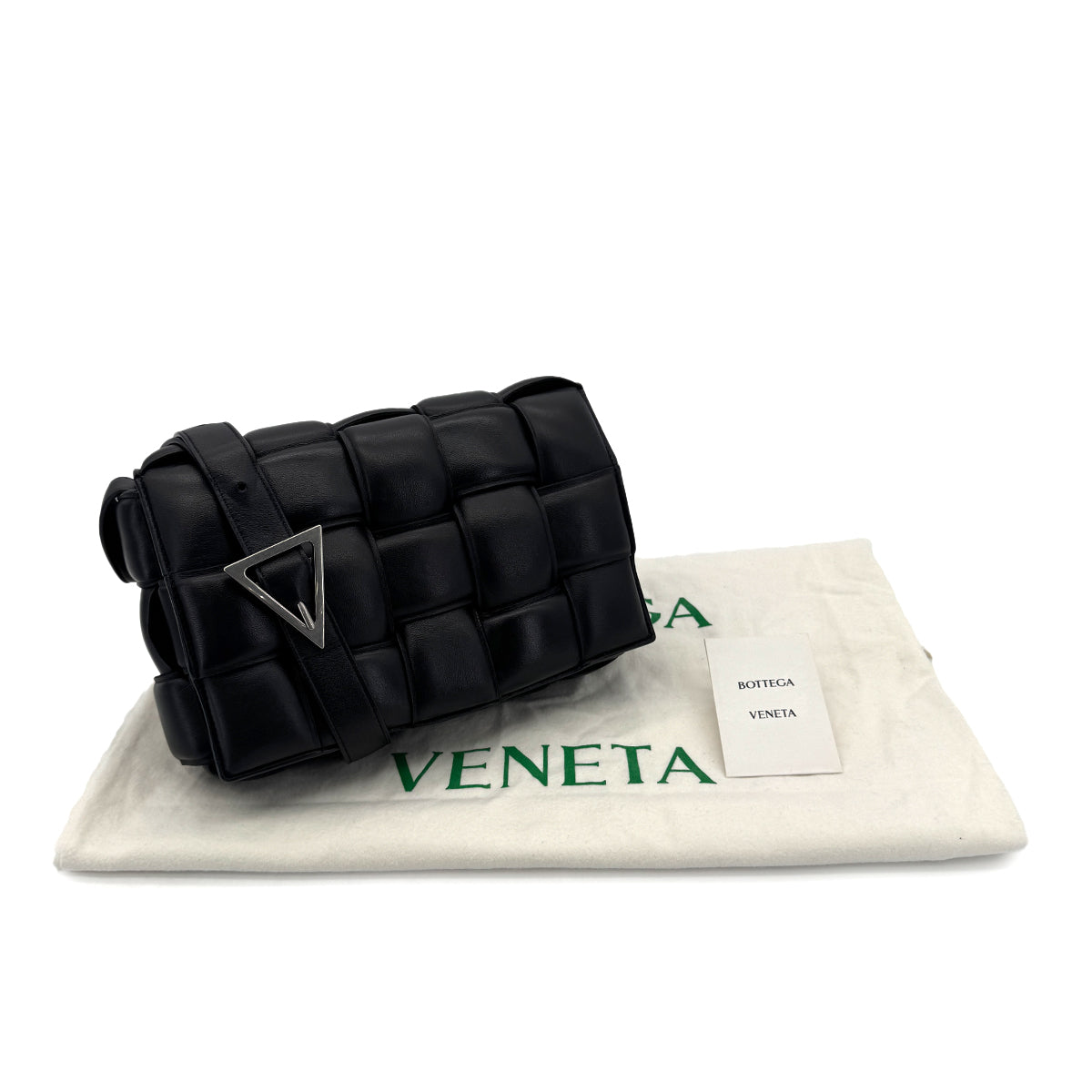 Luxury Promise Japan BOTTEGA VENETA INTRECCIATO PADDED CASSETTE SHOULDER BAG BLACK 591970 90299813