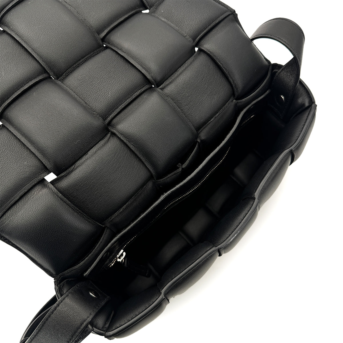 Luxury Promise Japan BOTTEGA VENETA INTRECCIATO PADDED CASSETTE SHOULDER BAG BLACK 591970 90299813