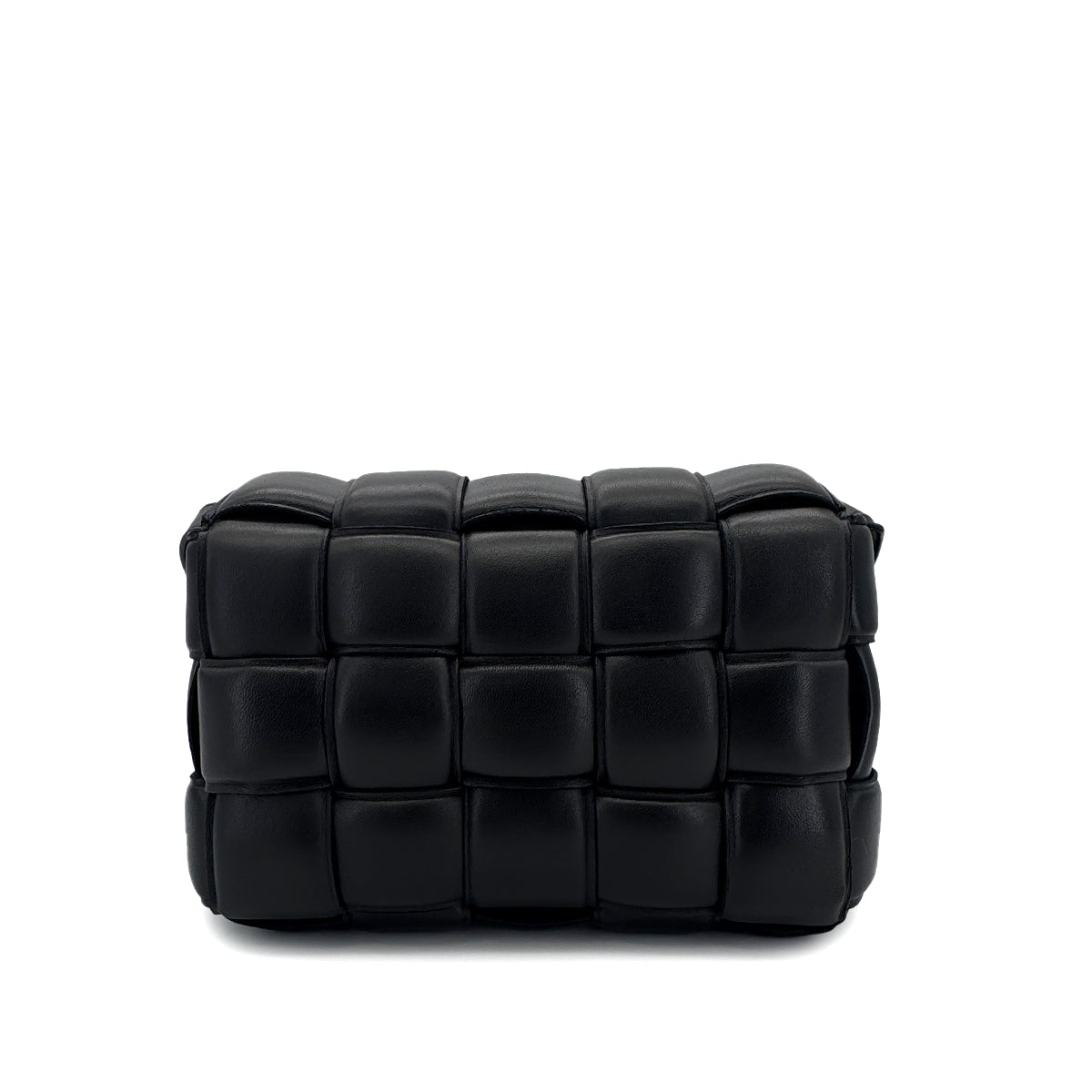 Luxury Promise Japan BOTTEGA VENETA INTRECCIATO PADDED CASSETTE SHOULDER BAG BLACK 591970 90299813