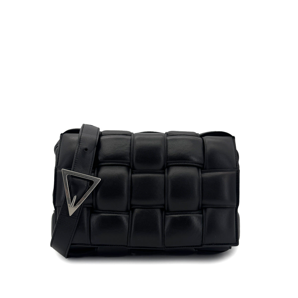 Luxury Promise Japan BOTTEGA VENETA INTRECCIATO PADDED CASSETTE SHOULDER BAG BLACK 591970 90299813