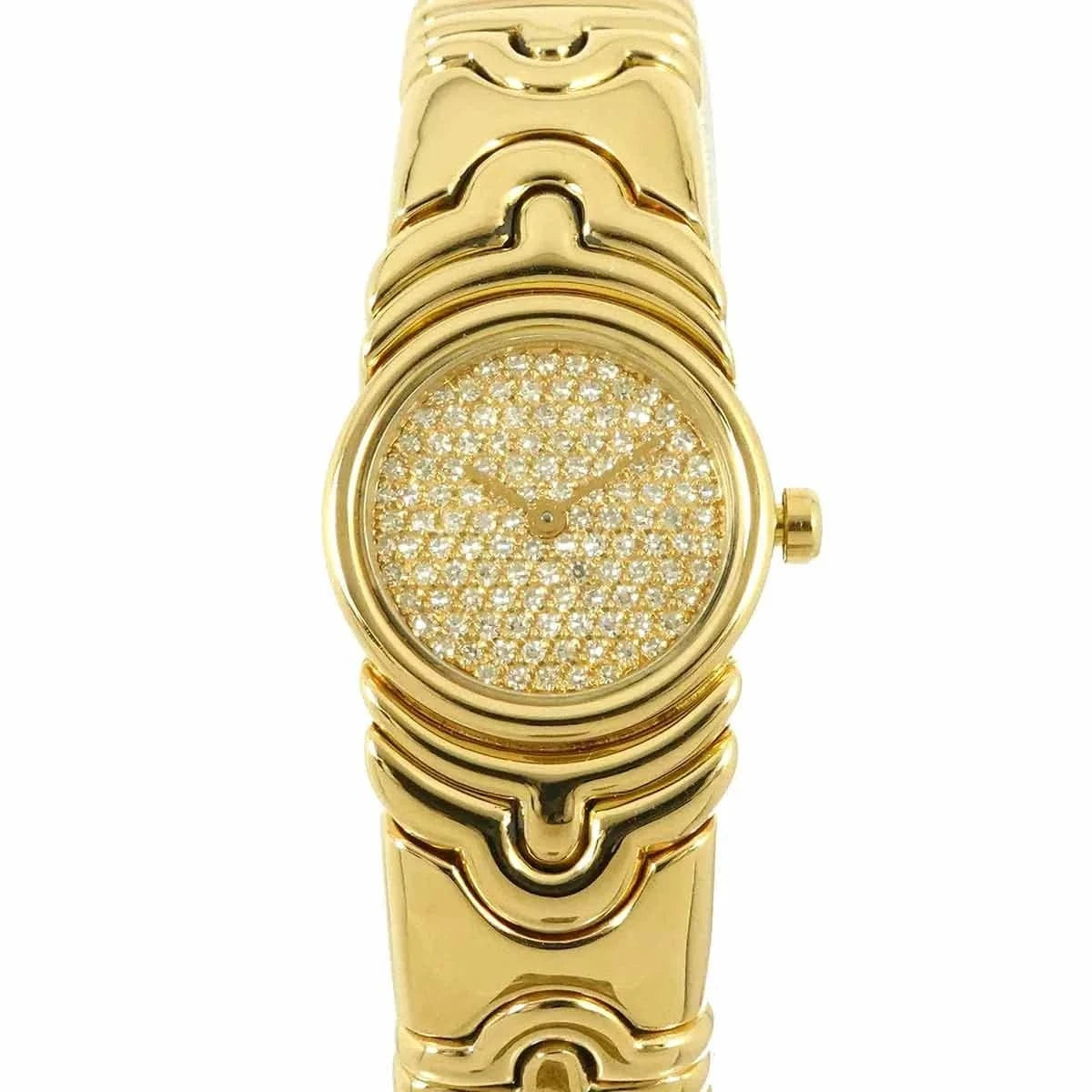 Luxury Promise Japan BVLGARI Parentesi BJ01 Quartz K18YG Diamond Ladies Watch 90293109