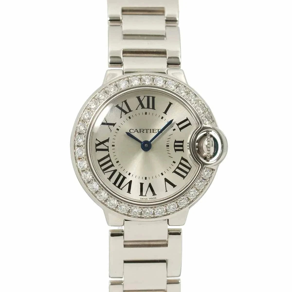 Luxury Promise Japan Cartier Ballon Bleu WE9003Z3 Quartz Diamond Bezel K18WG Ladies 90286390