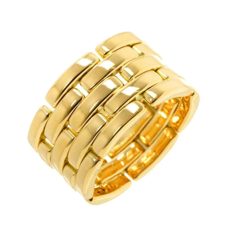 Luxury Promise Japan Cartier Maillon Panthere Ring 18K K18 YG size6.75-7.25(US) 90288588