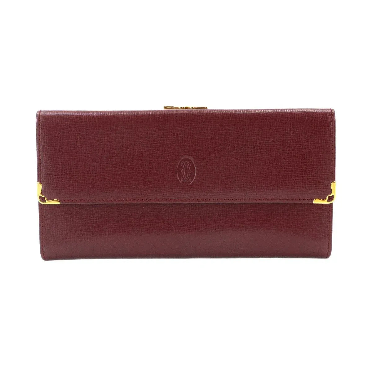 Cartier Must Line Long Wallet Leatherr Bordeaux Purse 90336646