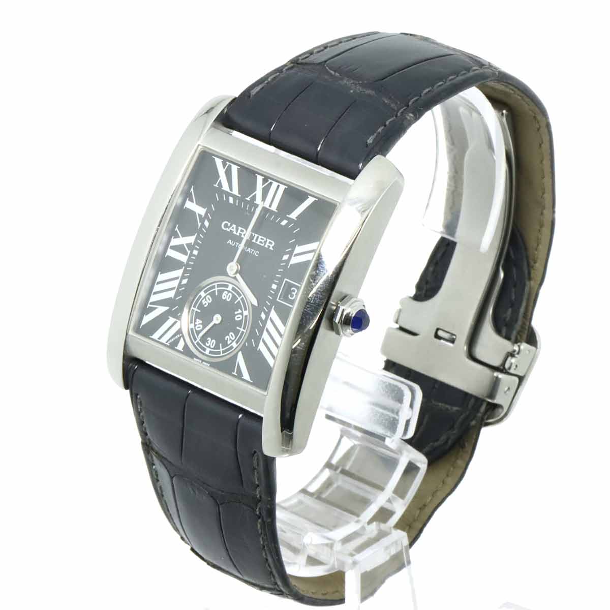 Luxury Promise Japan Cartier Tank MC W5330004 Men's Watch with Date Display, Black Automatic Movement, Cartier Tank MC 90305307