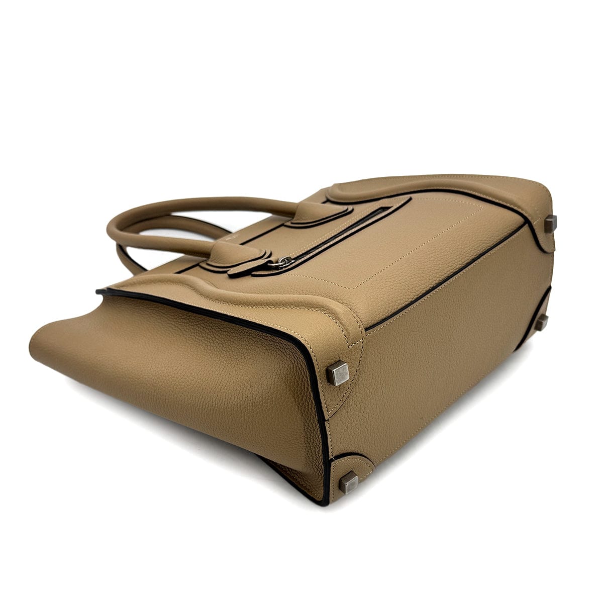 Luxury Promise Japan CELINE LUGGAGE MICRO SHOPPER HAND BAG DUNE LEATHER 90292090