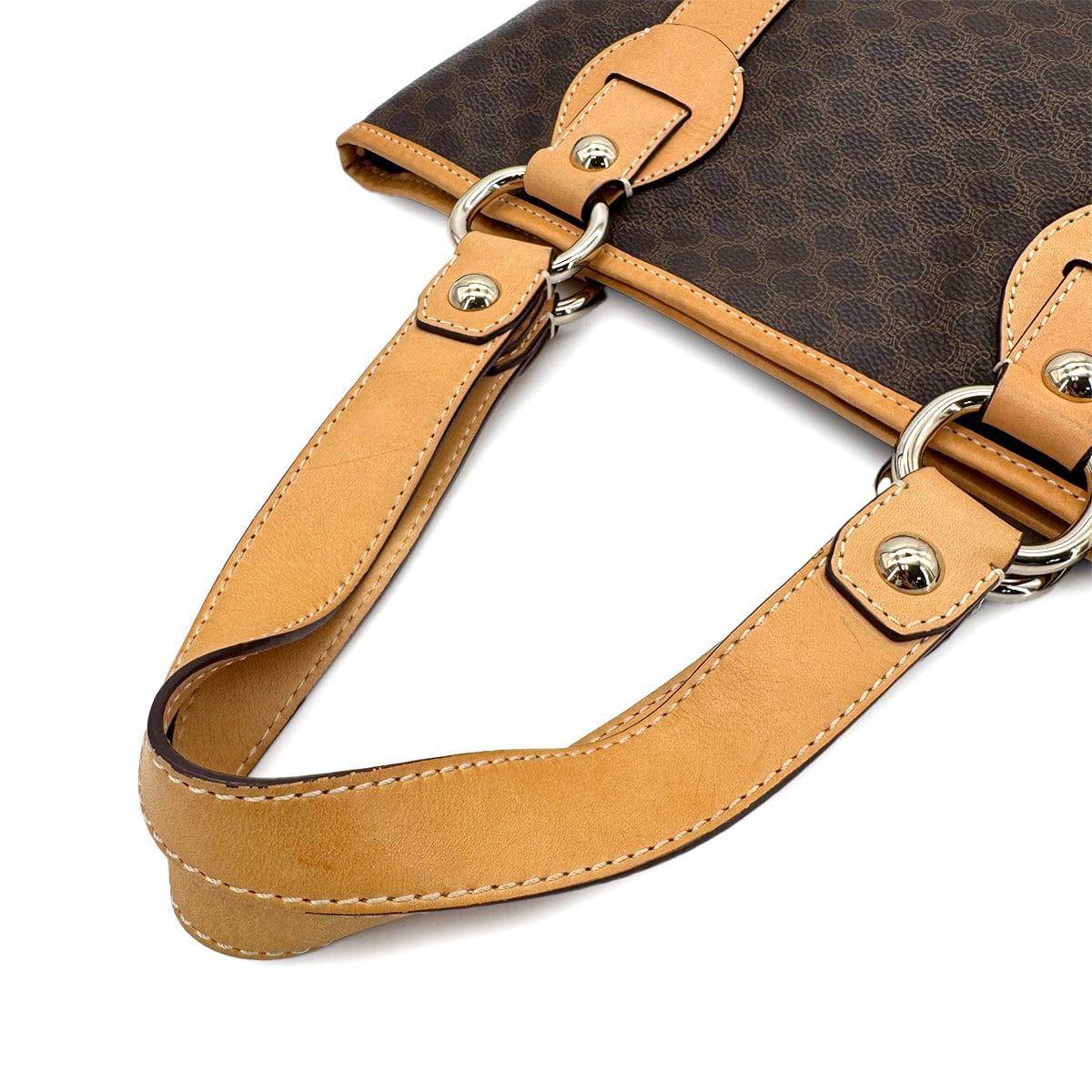 Luxury Promise Japan CELINE VINTAGE MACADAM TOTE BAG BROWN PVC LEATHER 90299309