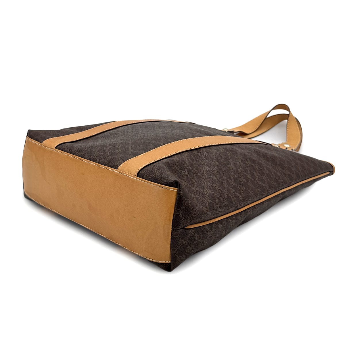 Luxury Promise Japan CELINE VINTAGE MACADAM TOTE BAG BROWN PVC LEATHER 90299309