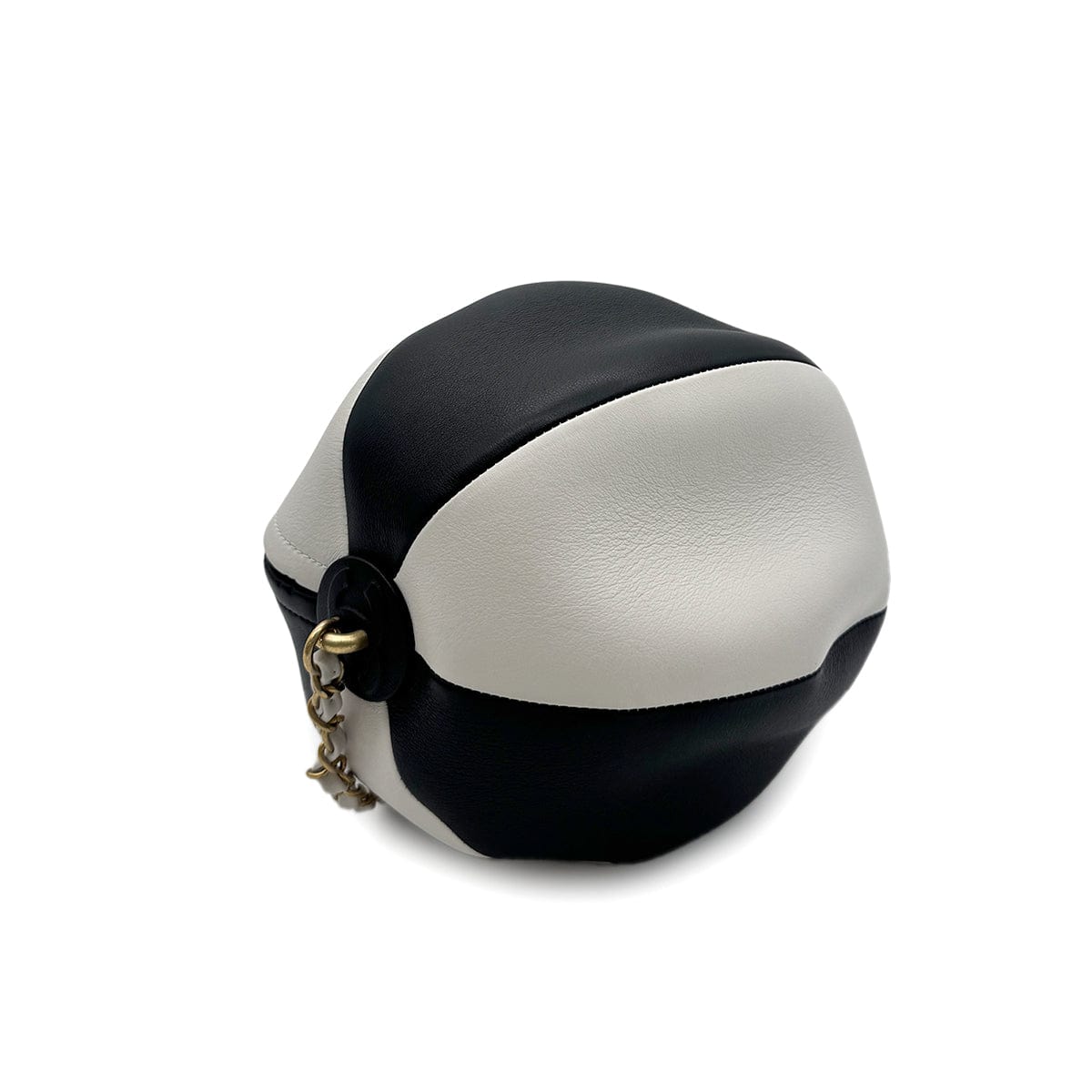 Luxury Promise Japan CHANEL BEACH COLLECTION 19SS BEACH BALL CHAIN SHOULDER BAG BLACK WHITE LEATHER 90285105